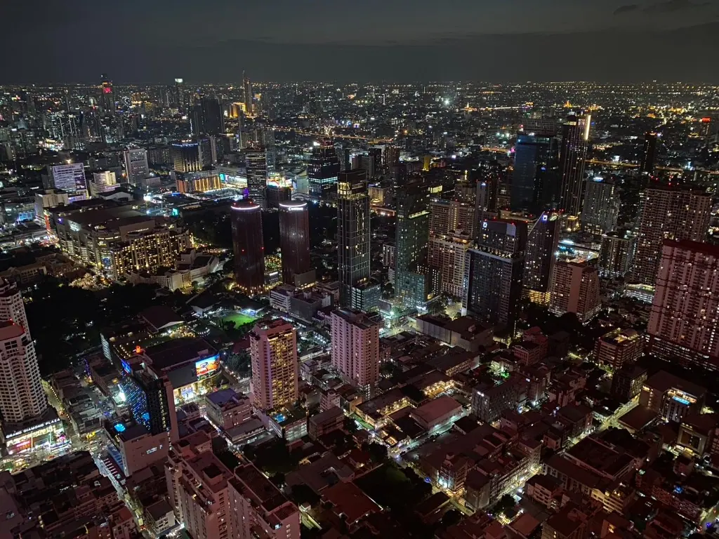 高處俯瞰曼谷夜景