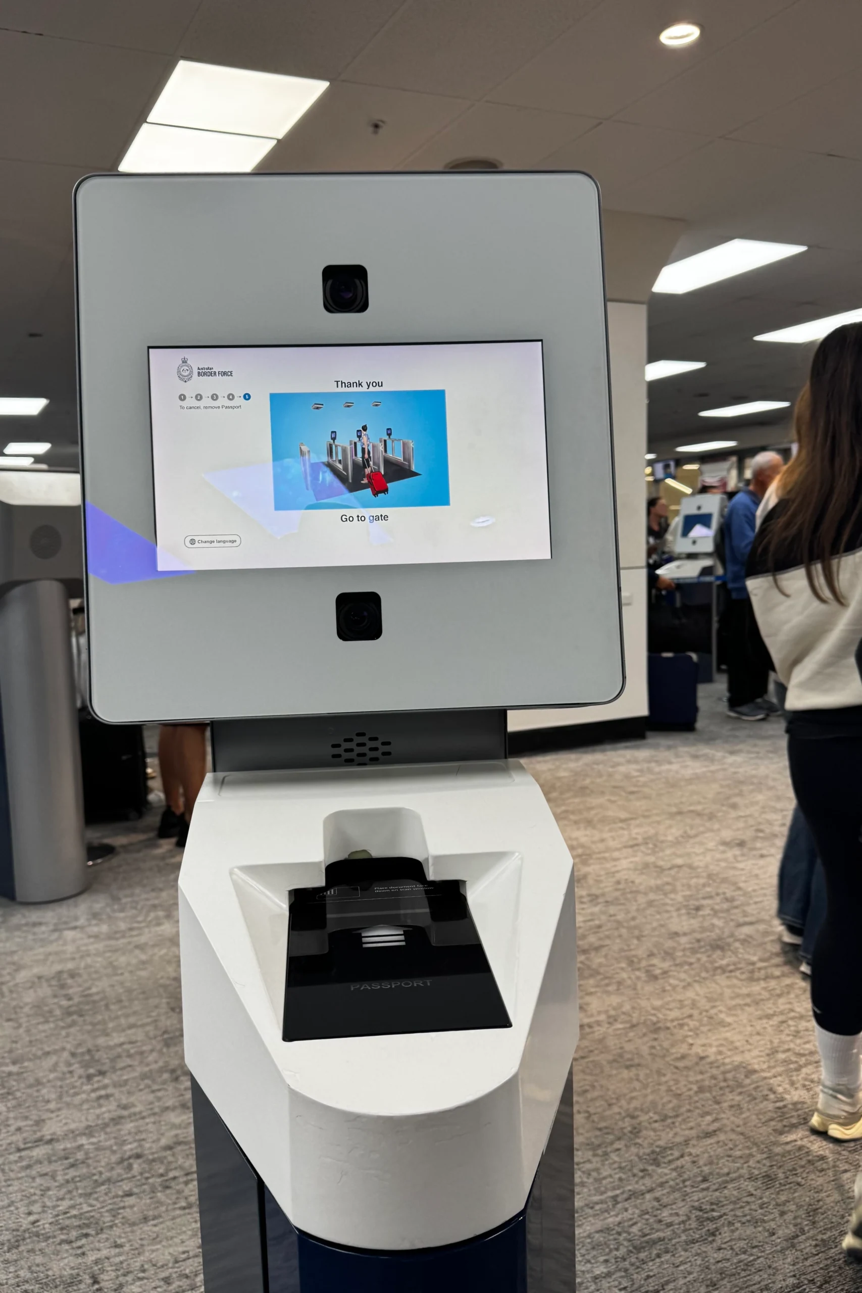 SmartGate self-service border kiosks in Sydney Airport arrivals