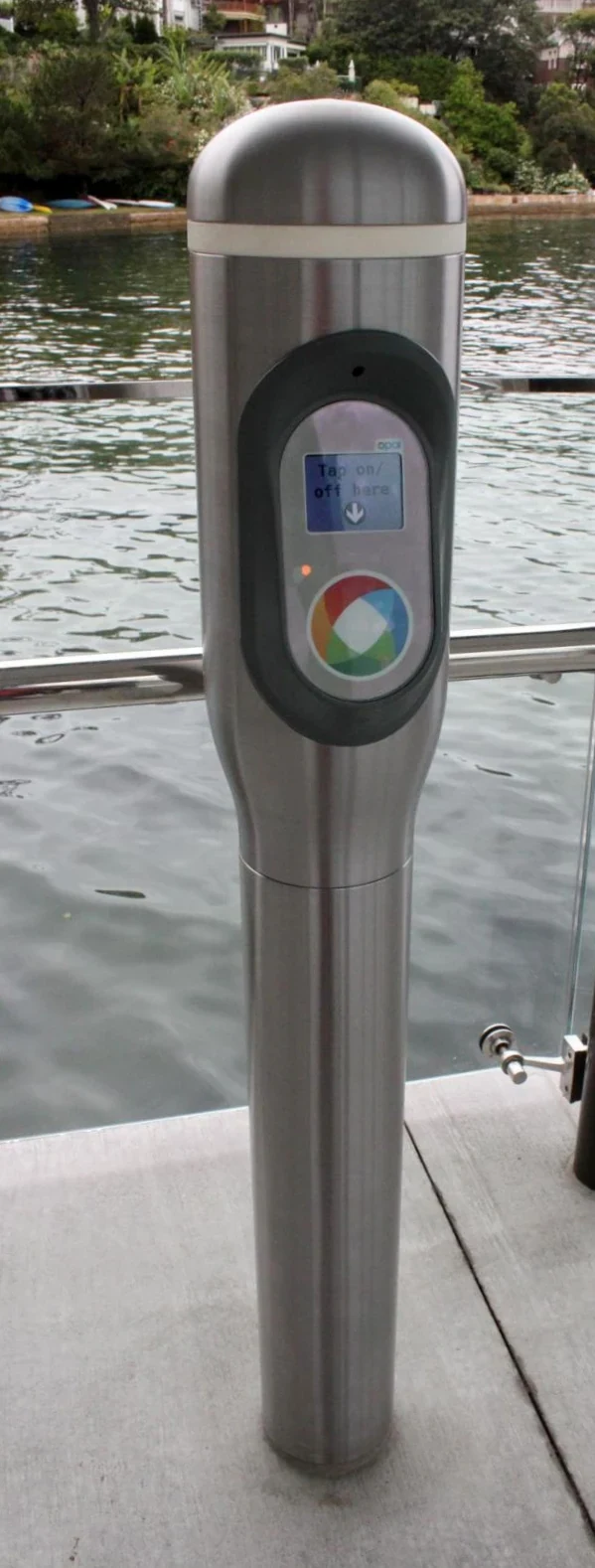 Opal card reader on Sydney public transport, where passengers must tap on and off as required