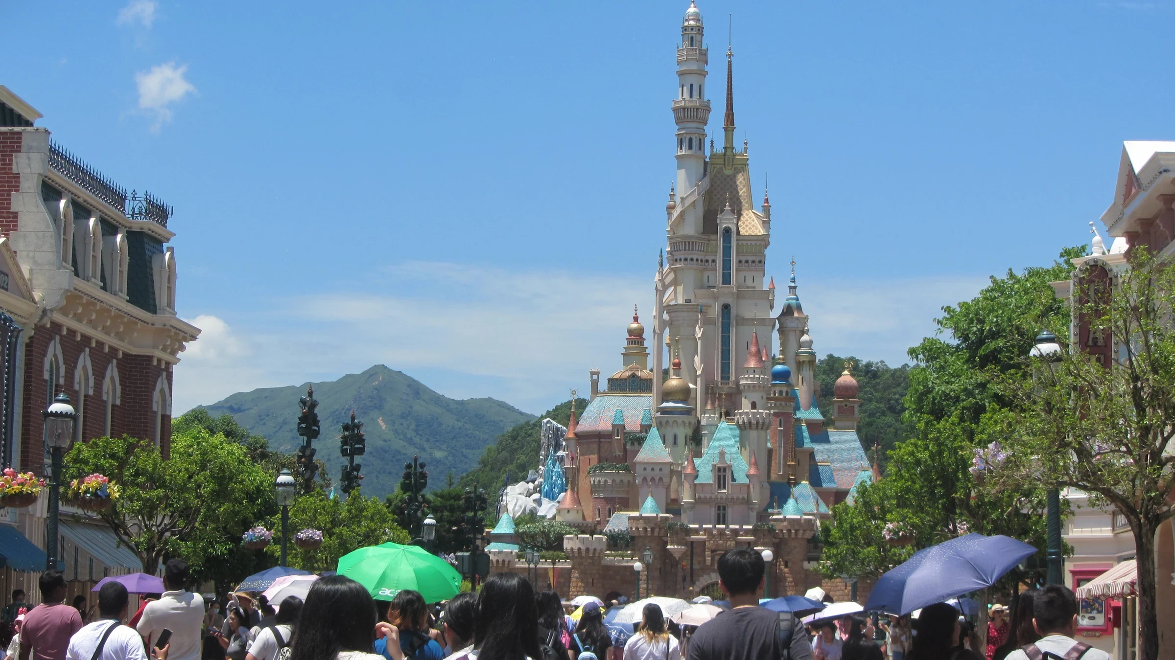 2024 August Hong Kong Disneyland Castle daytime view
