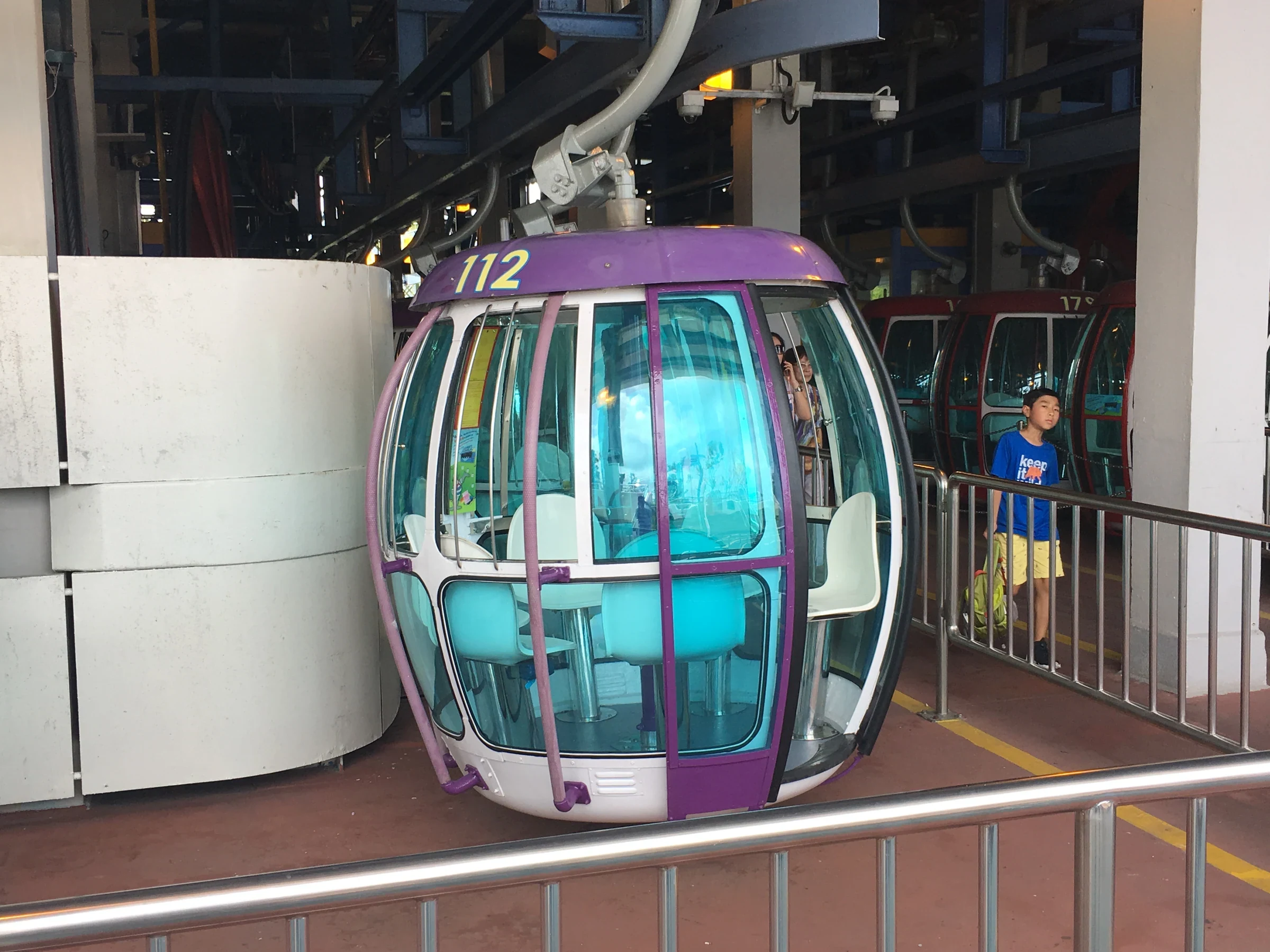 2019 Ocean Park Cable Car cabin 112 parked inside the station