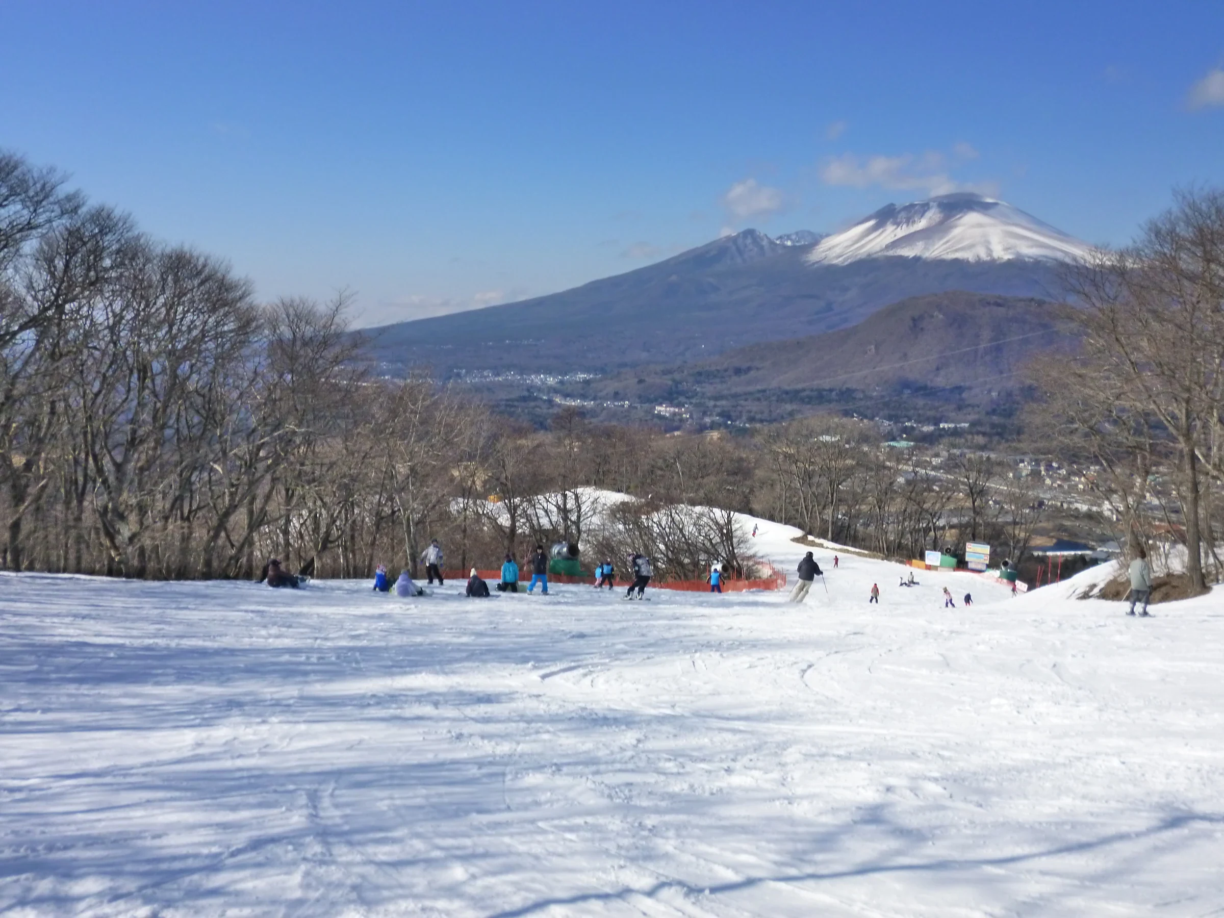 Karuizawa Prince ski area and Mount Asama