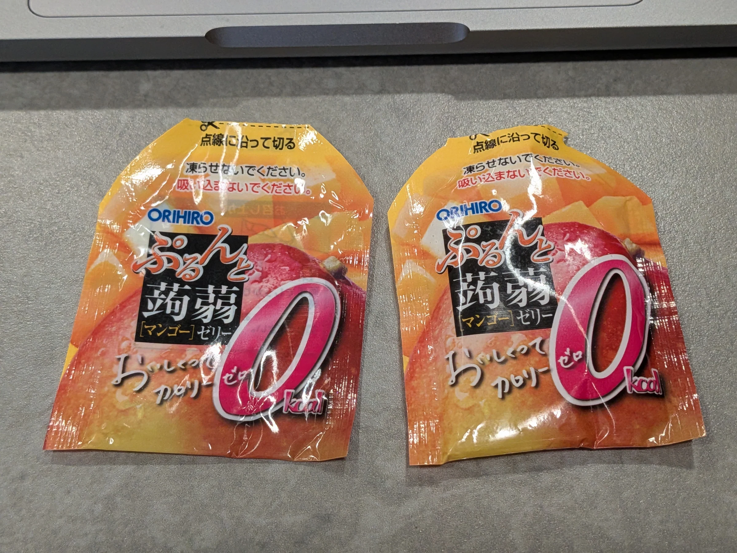 ORIHIRO ぷるんと蒟蒻ゼリー芒果口味的小包裝